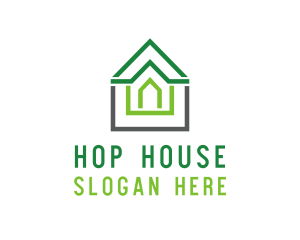 Roof House Building logo design