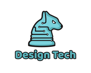 Electronic Tech Hound Animal logo design