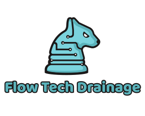 Electronic Tech Hound Animal logo design