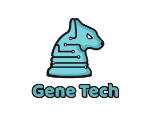 Electronic Tech Hound Animal logo design