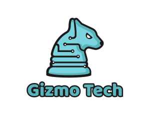 Electronic Tech Hound Animal logo design