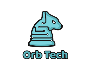 Electronic Tech Hound Animal logo design