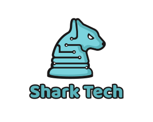 Electronic Tech Hound Animal logo design