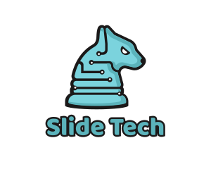 Electronic Tech Hound Animal logo design