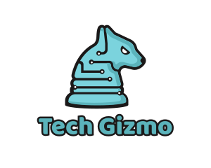 Electronic Tech Hound Animal logo design