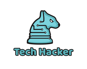 Electronic Tech Hound Animal logo design