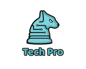 Electronic Tech Hound Animal logo design