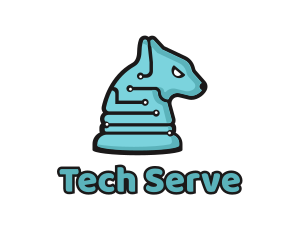 Electronic Tech Hound Animal logo design