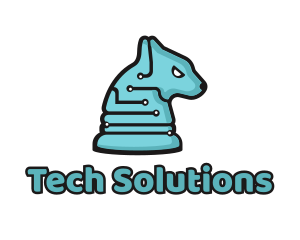 Electronic Tech Hound Animal logo design