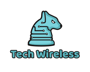 Electronic Tech Hound Animal logo design