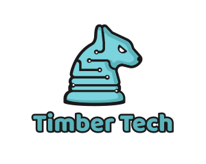 Electronic Tech Hound Animal logo design