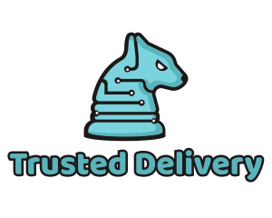 Electronic Tech Hound Animal logo design