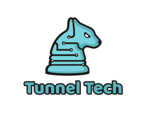 Electronic Tech Hound Animal logo design