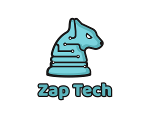 Electronic Tech Hound Animal logo design