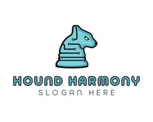 Electronic Tech Hound Animal logo