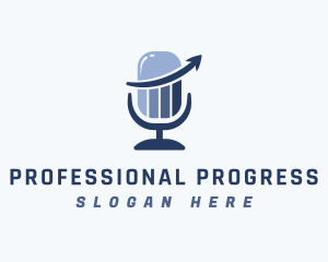 Mic Progress Chart logo design