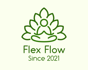 Leaves Meditating Figure logo