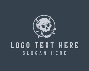 Indie - Tattoo Skull Streetwear logo design