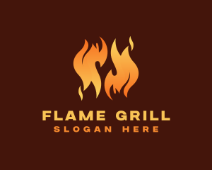 Grill Fire Flame logo