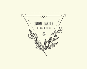 Triangle Flower Garden logo design