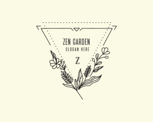 Triangle Flower Garden logo design