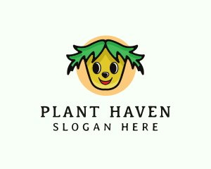 Plant Vegetable Cartoon logo design