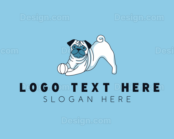 Pug Dog Veterinary Logo