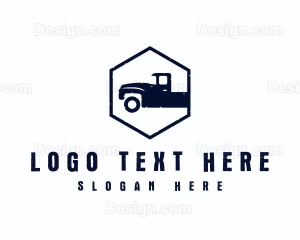 Farm Truck Transport Logo