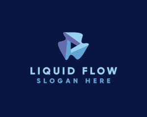 Blue Liquid Media Player logo design