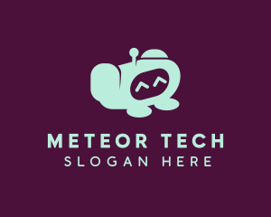 Cartoon Tech Bot  logo design