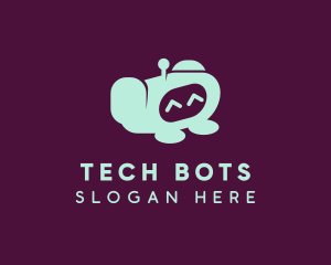 Cartoon Tech Bot  logo design