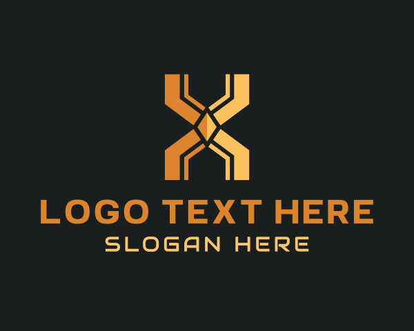 Letter X logo example 1