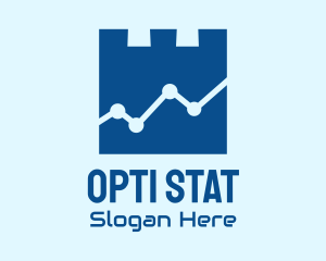 Blue Turret Statistics logo design