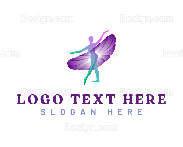 Ballerina Woman Dancer Logo