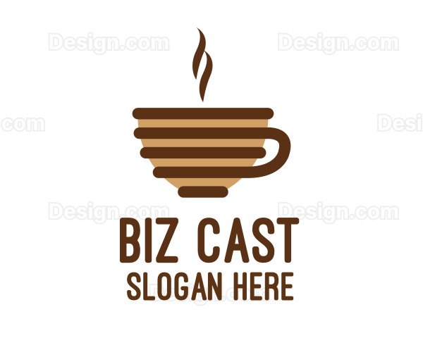 Brown Stroke Coffee Logo