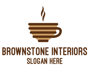 Brown Stroke Coffee logo design