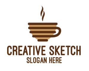 Brown Stroke Coffee logo design