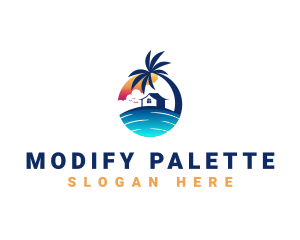 Beach Resort Property logo design