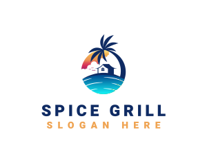 Beach Resort Property logo design