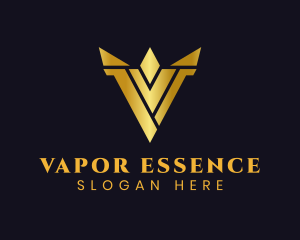 Luxury Gold Letter V logo design