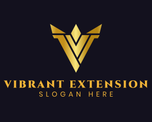 Luxury Gold Letter V logo design