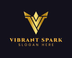 Luxury Gold Letter V logo design