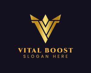 Luxury Gold Letter V logo design