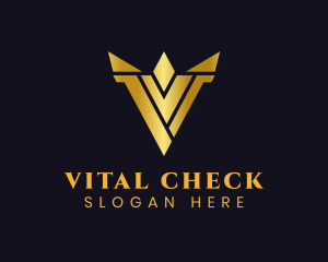 Luxury Gold Letter V logo design