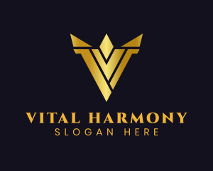 Luxury Gold Letter V logo design