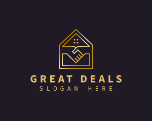 House Handshake Deal logo design