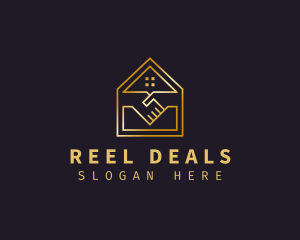 House Handshake Deal logo design