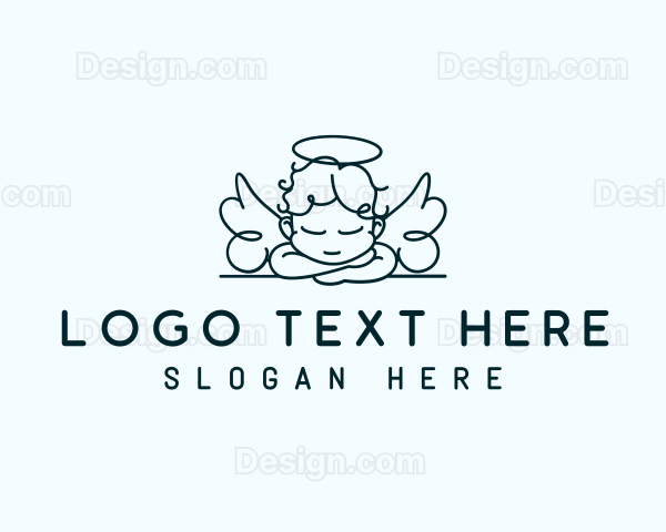 Sleeping Baby Angel Logo