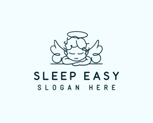 Sleeping Baby Angel logo design