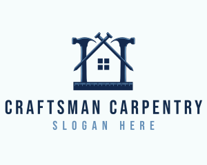 Hammer House Carpentry logo design